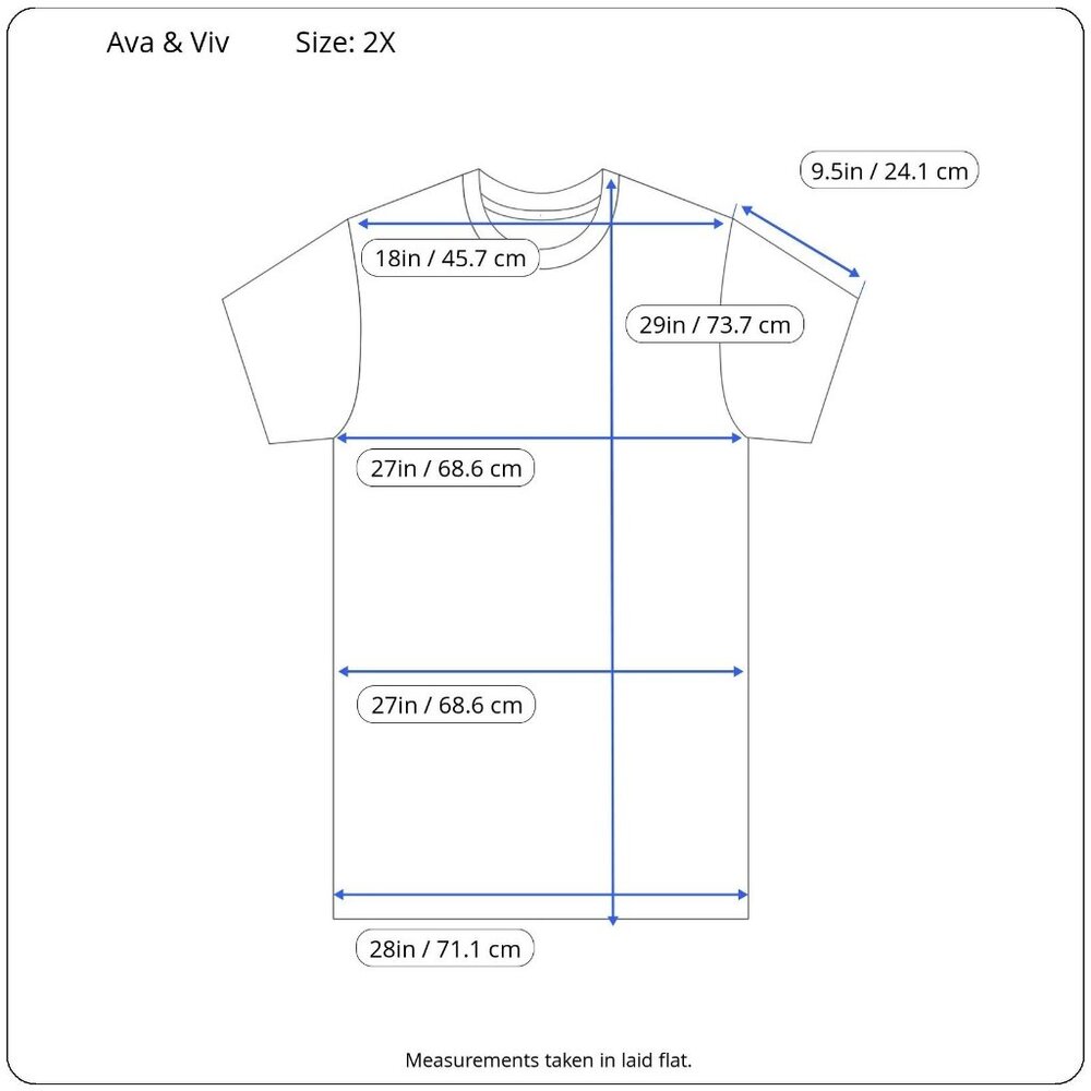 Ava & Viv Womens Plus Size White V-Neck Basic Tee Soft Cotton Casual Top - Picture 3 of 12